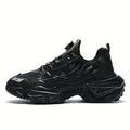 Men'S Breathable Running Shoes - Lightweight Sneakers with Cushioned TPU Sole, Lace-Up Closure, Non-Slip Rubber Outsole - All-Season Gym, Jogging, Gym Footwear, Striped Design, Comfortable Fit, Fitness Enthusiasts