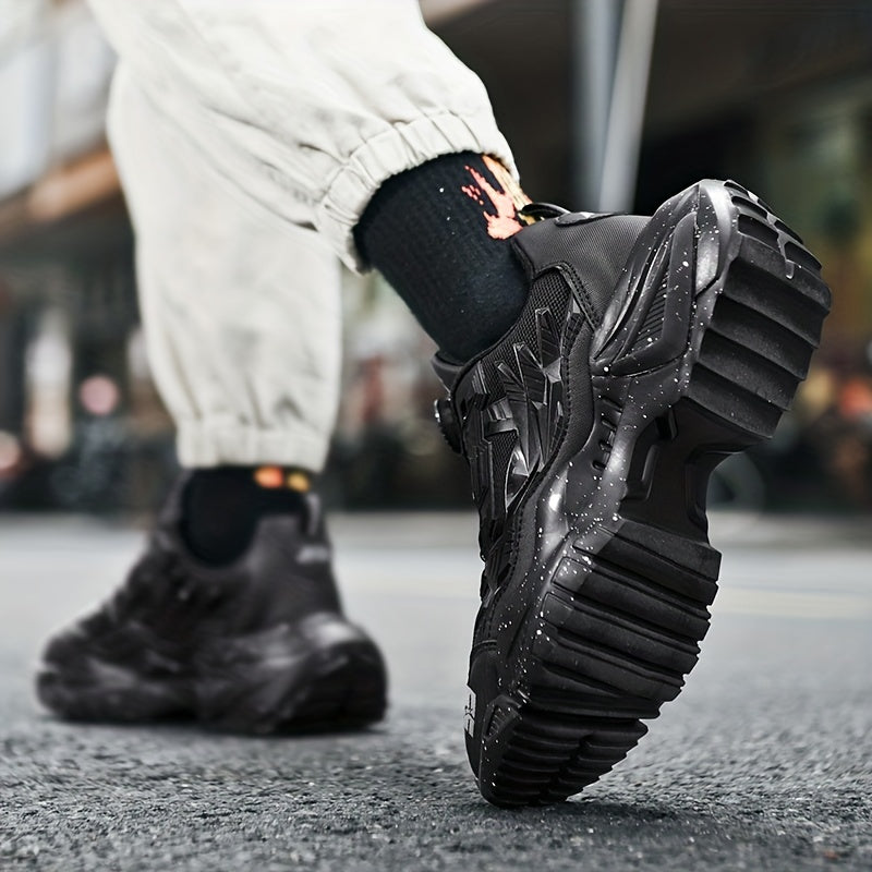 Men'S Breathable Running Shoes - Lightweight Sneakers with Cushioned TPU Sole, Lace-Up Closure, Non-Slip Rubber Outsole - All-Season Gym, Jogging, Gym Footwear, Striped Design, Comfortable Fit, Fitness Enthusiasts