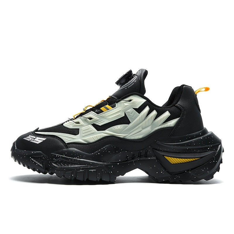 Men'S Breathable Running Shoes - Lightweight Sneakers with Cushioned TPU Sole, Lace-Up Closure, Non-Slip Rubber Outsole - All-Season Gym, Jogging, Gym Footwear, Striped Design, Comfortable Fit, Fitness Enthusiasts